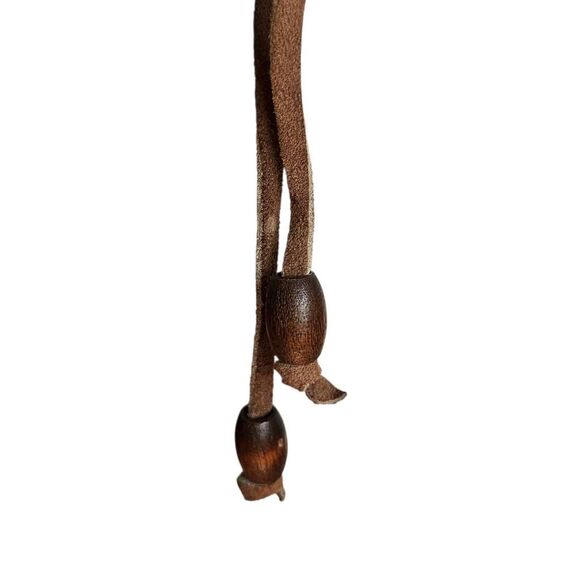 70s vintage fur and leather belt main image 6